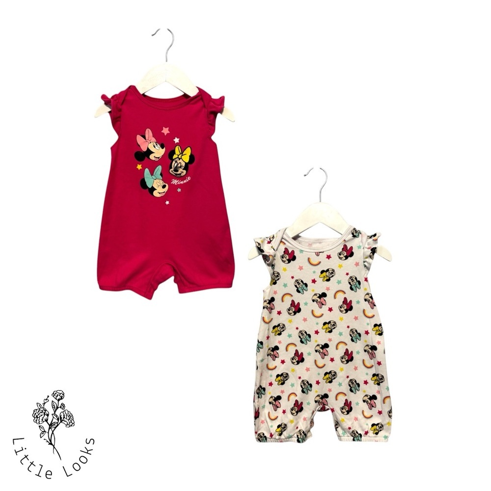 ⭐️ 5/$30 Disney Baby Minnie Mouse Romper Bundle (x2) size 18 Months